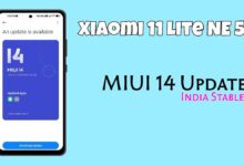 Xiaomi 11 Lite NE 5G MIUI 14 update