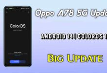 Oppo A78 5G ColorOS 14 update