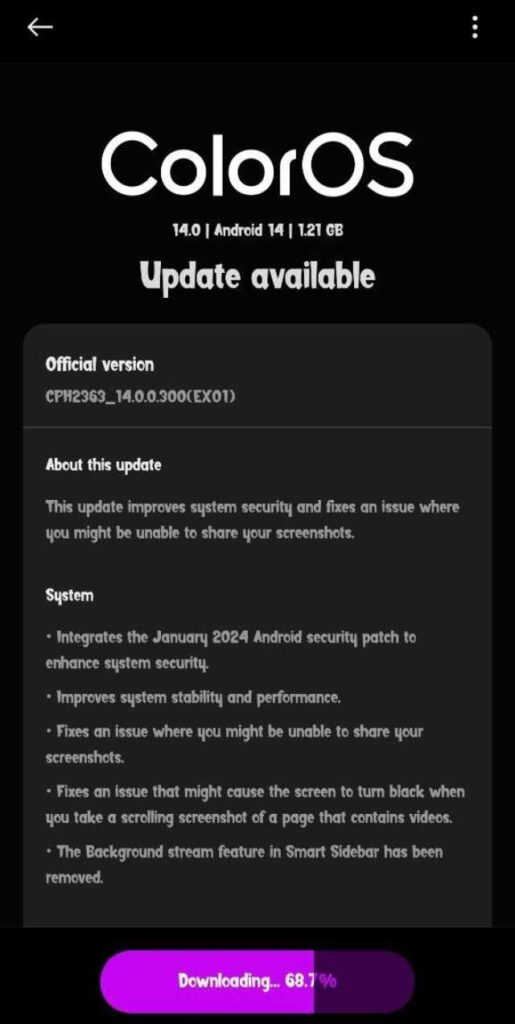 OPPO F21 Pro ColorOS 14 Update Indian Users