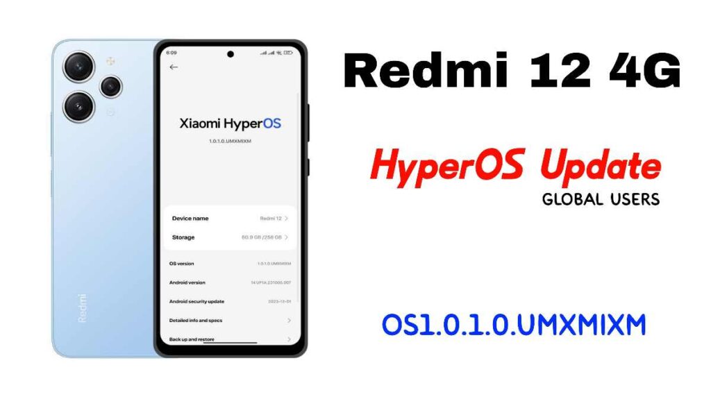 Redmi 12 HyperOS update for Global Users