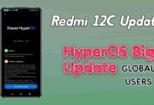 Redmi 12C HyperOS update