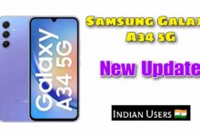 Samsung Galaxy A34 February Update