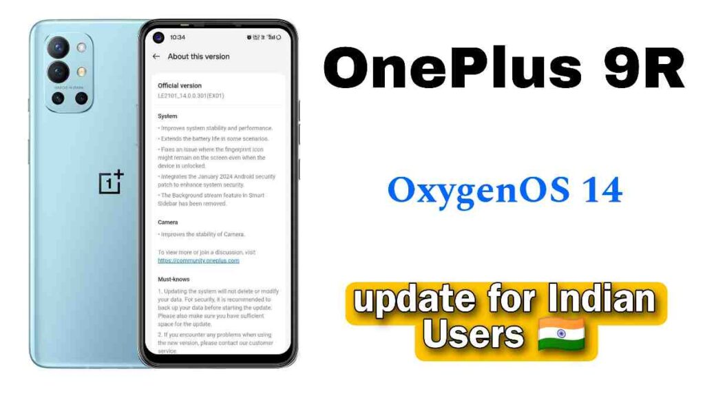 OnePlus 9R OxygenOS 14 Update