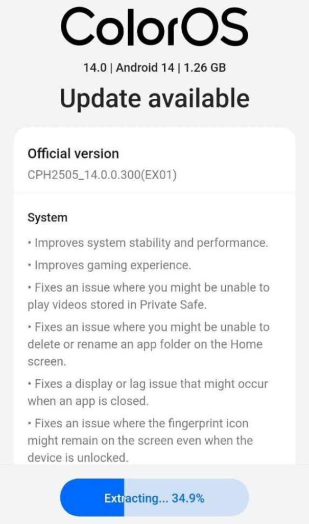 Oppo Reno 8T 5G ColorOS 14 Update for Indian Users