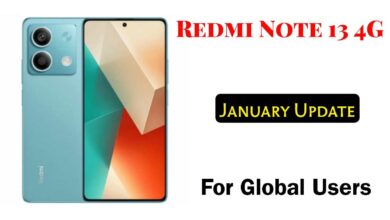 Redmi Note 13 4G January Patch Update