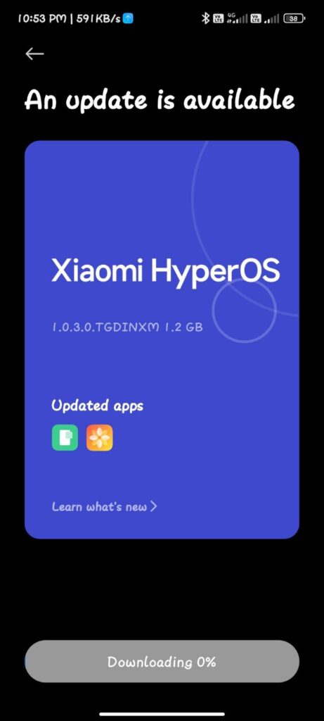 HyperOS update for Redmi note 11 pro 4G Indian users