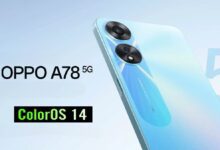 Oppo A78 5G ColorOS 14 Update