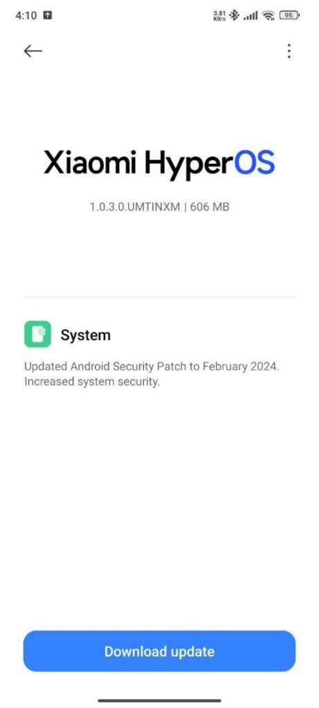 Redmi note 12 4G Android 14 update for Indian users 