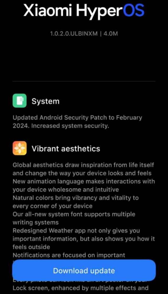 Xiaomi 12 Pro HyperOS Update For Indian users